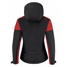 Black/Red Ladies Padded Softshell