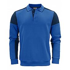 Cobalt/Navy Long Sleeve Polo Sweatshirt