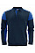 Navy/Cobalt Long Sleeve Polo Sweatshirt