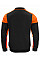 Black/Orange Long Sleeve Polo Sweatshirt