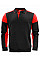 Black/Red Long Sleeve Polo Sweatshirt