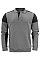 Black/Anthracite Long Sleeve Polo Sweatshirt