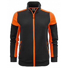 Black/Orange Ladies Full Zip Sweatshirt