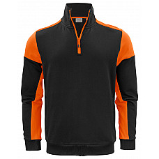 Black/Orange Half Zip Sweatshirt