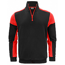 Black/Red Half Zip Sweatshirt