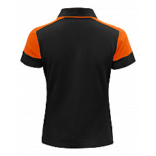 Black/Orange Ladies Polo Shirt