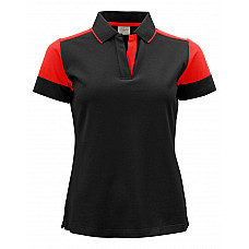 Black/Red Ladies Polo Shirt