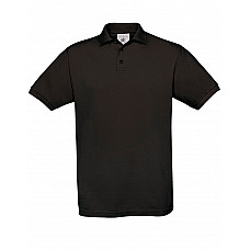 Black Men's Safran Piqué Polo