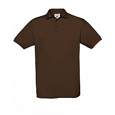 Brown Men's Safran Piqué Polo