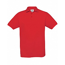 Red Men's Safran Piqué Polo