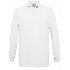 White Safran Long-sleeved Polo Shirt