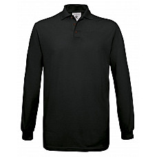 Black Safran Long-sleeved Polo Shirt