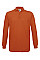 Red Safran Long-sleeved Polo Shirt