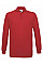 Red Safran Long-sleeved Polo Shirt