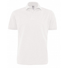 White Men's Heavymill Piqué Polo