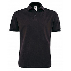 Black Men's Heavymill Piqué Polo