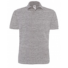 Heather Grey Men's Heavymill Piqué Polo