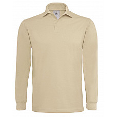 Sand Heavymill Long Sleeved Polo Shirt