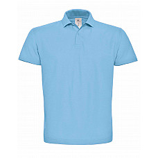 Light Blue ID.001 Short Sleeve Pique Polo