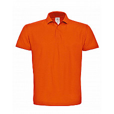 Orange ID.001 Short Sleeve Pique Polo