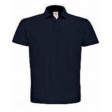 Navy ID.001 Short Sleeve Pique Polo