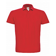 Red ID.001 Short Sleeve Pique Polo