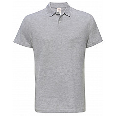 Heather Grey ID.001 Short Sleeve Pique Polo