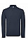 Navy ID.001 Men's Long Sleeve Polo