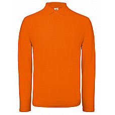 Orange ID.001 Men's Long Sleeve Polo