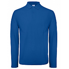 Royal Blue ID.001 Men's Long Sleeve Polo