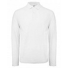 White ID.001 Men's Long Sleeve Polo