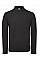 Black ID.001 Men's Long Sleeve Polo