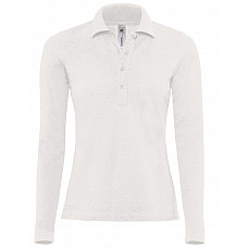 White Safran Pure Women's Long Sleeve Polo