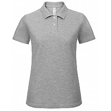 Heather Grey ID.001 Women's Piqué Polo