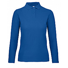 Royal Blue ID.001 Women's Long Sleeve Polo