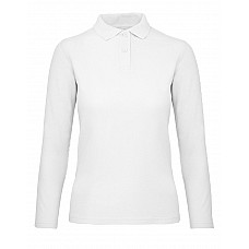 White ID.001 Women's Long Sleeve Polo