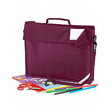 Burgundy Junior Book Bag With Strap