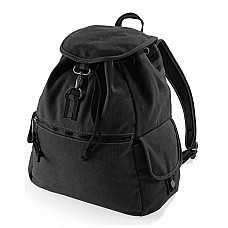 Vintage Black Vintage Canvas Backpack