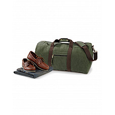 Vintage Military Green Vintage Canvas Holdall