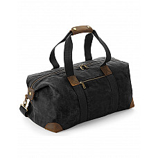 Black Heritage Washed Canvas Holdall