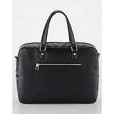 Black Tailored Luxe PU Briefcase