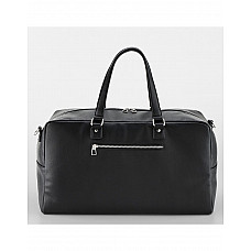 Black Tailored Luxe PU Weekender