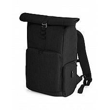 Black Q-Tech Charge Roll-Up Backpack