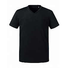 Black Men's V-Neck T