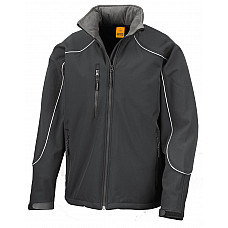 Black Hooded Softshell Jacket