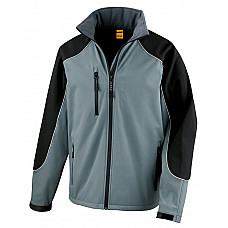 Grey/Black Hooded Softshell Jacket