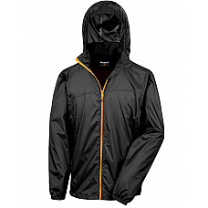 Black/Orange HDi Quest Lightweight Stowable Jacket