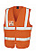 Hi Vis Orange Zip ID Safety Tabard