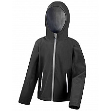 Black/ Grey Junior TX Performance Hooded Softshell