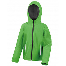 Vivid Green/Black Junior TX Performance Hooded Softshell